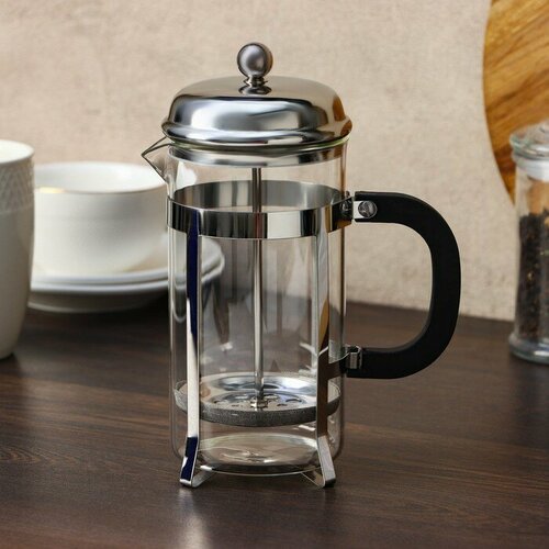 Чайник заварочный френч - пресс на ножках Металлик 600 мл 920₽