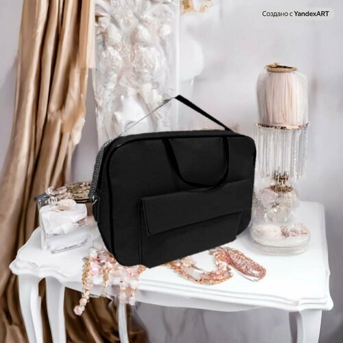 Сумка планшет KWELT, фактура гладкая, черный