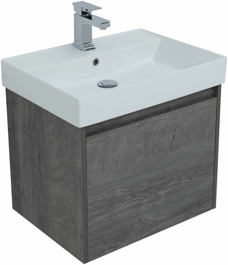 Тумба под раковину Aquanet Nova Lite 60 см 242570 с 1 ящиком, венге - фото №6