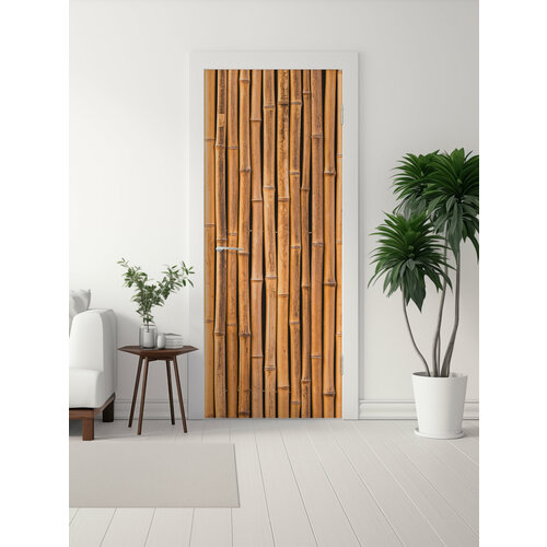 Плотная виниловая самоклеящаяся интерьерная наклейка на дверь 