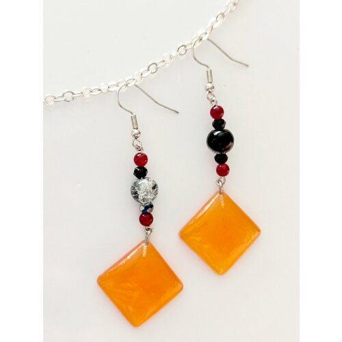 Серьги , размер 5 мм, бесцветный