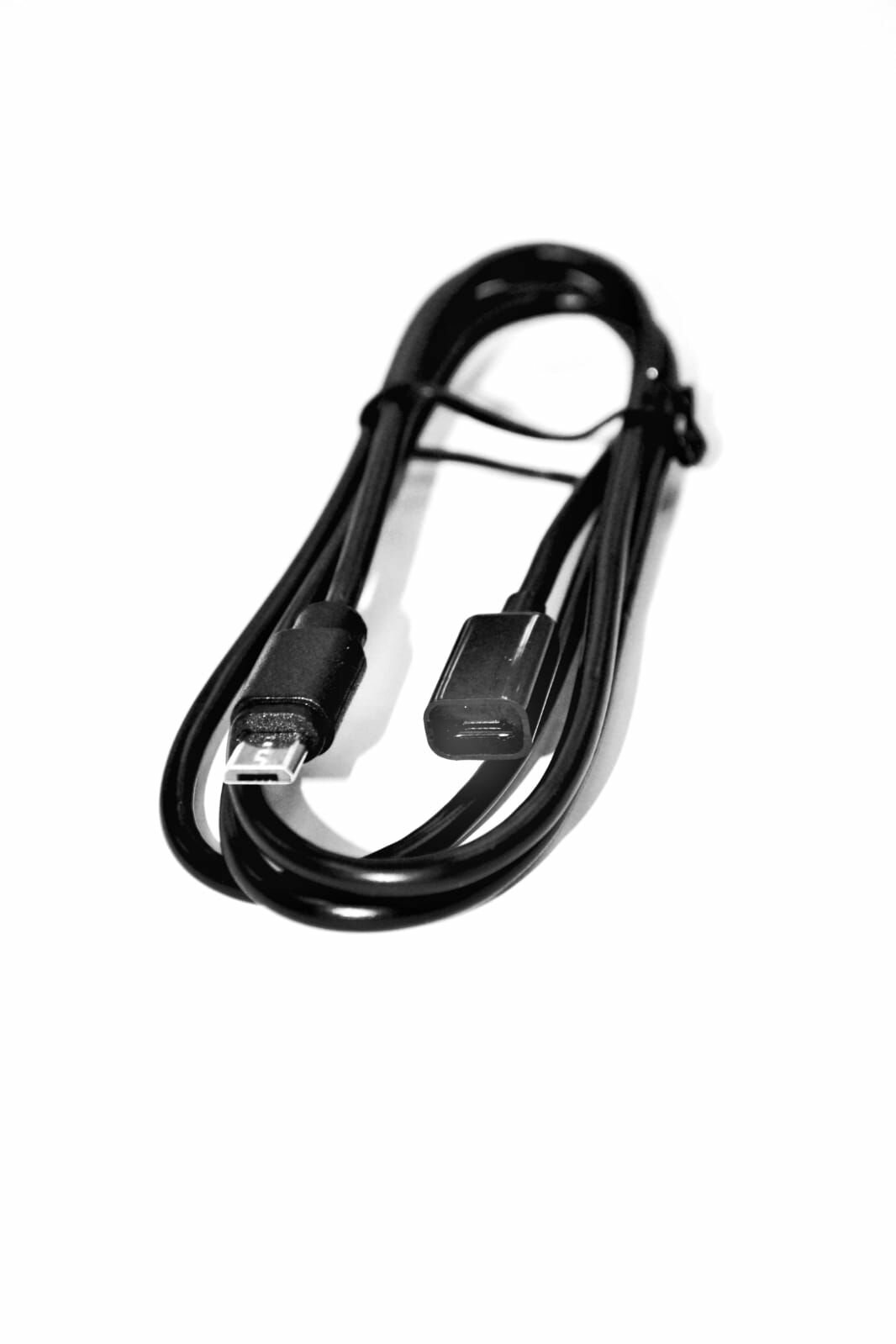 фото Удлинитель кабеля micro-USB 2.0 (гнездо)/micro-USB 2.0 (штекер), 3 м, черный