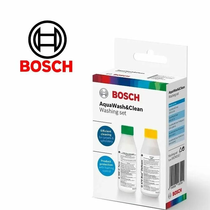 Оригинальные чистящие средства Bosch AquaWash&Clean для моющих пылесосов