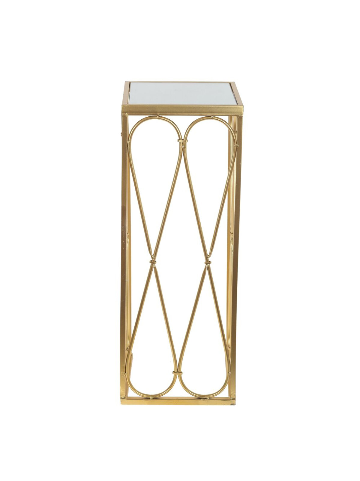 Стол декоративный Remecoclub, металлический золотой, 27x65 см