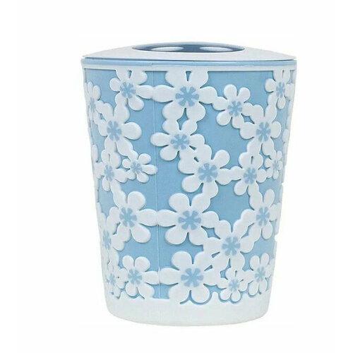 Подставка для зубных щеток Дольче Вита голубая- белая М4715 /Окт/ 1/20