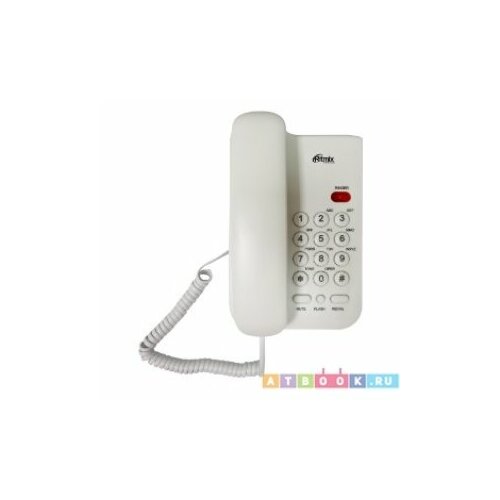 Проводной телефон Ritmix RT-311 с индикацией соединения и регулятором громкости телефон проводной ritmix rt 550 белый телефонный аппарат