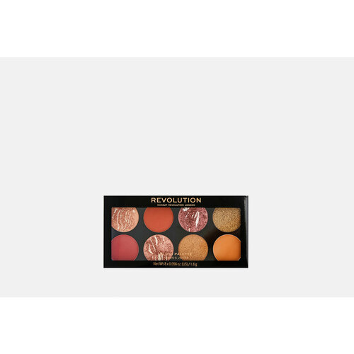 Палетка румян MakeUp Revolution, ultra blush palette golden soul 12.8мл набор румян бронзаторов хайлайтеров makeup revolution ultra blush palette 1 6 г