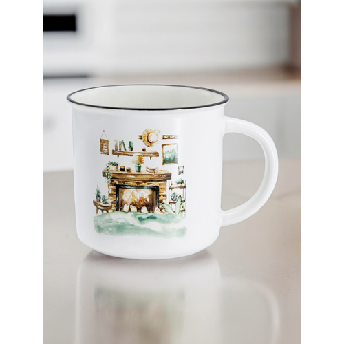 Кружки для чая 2 шт Home & Style Домашний очаг, фарфоровые, 380 мл