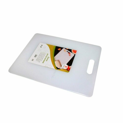 Доска пластиковая разделочная 352505 см врезная ручка белый Baizheng 835₽