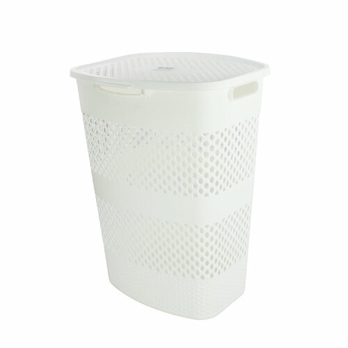 Корзина для белья 60 л 46365575 см с крышкой цвет белый Baizheng 1814₽