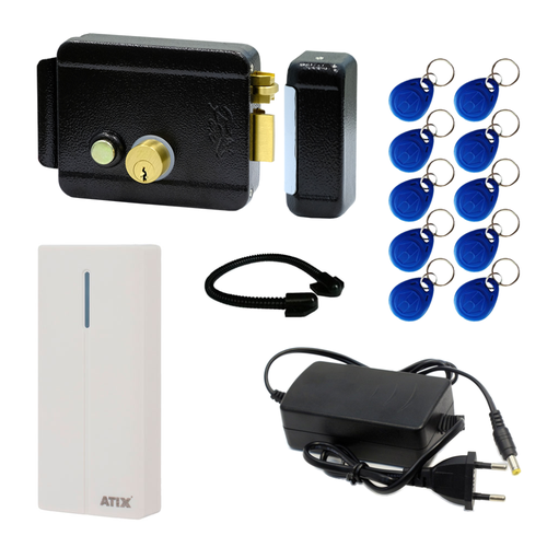 Электромеханический замок на калитку уличный комплект с бесконтактными брелками белый 5990₽