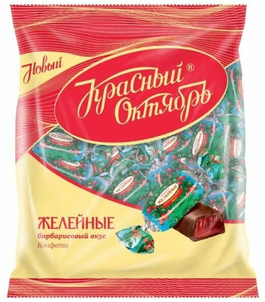 Красный октябрь Конфеты Желейные со вкусом барбариса, 250 г