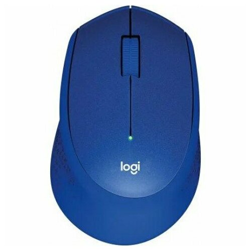 Мышь Logitech M331 Silent Plus синий оптическая 1000dpi silent беспроводная USB 3but 310600₽
