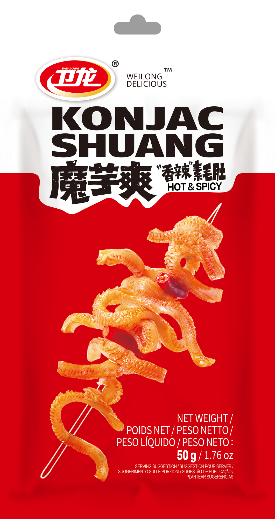 фото Закуска острая из корня конжака Weilong Delicious 50 гр, ЭксИм Пасифик