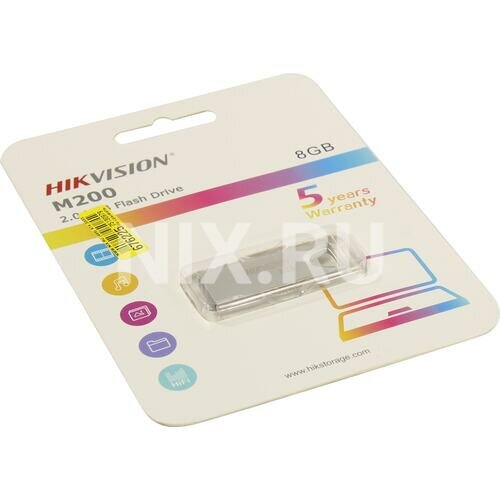 Флешка Hikvision M200 HS-USB-M200/8G 8 Гб Light Silver