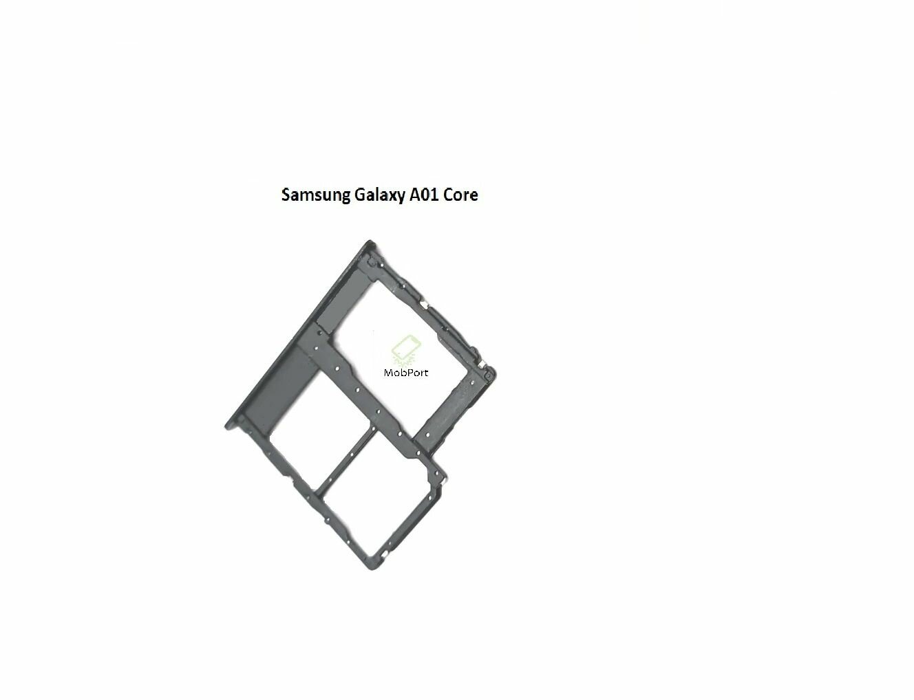 Держатель SIM для Samsung Galaxy A01 Core (A013F), Черный (Сим Лоток) — фото 1