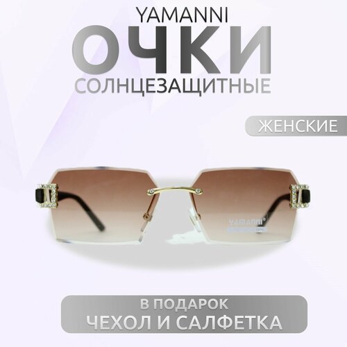 Солнцезащитные очки YAMANNI, коричневый, розовый