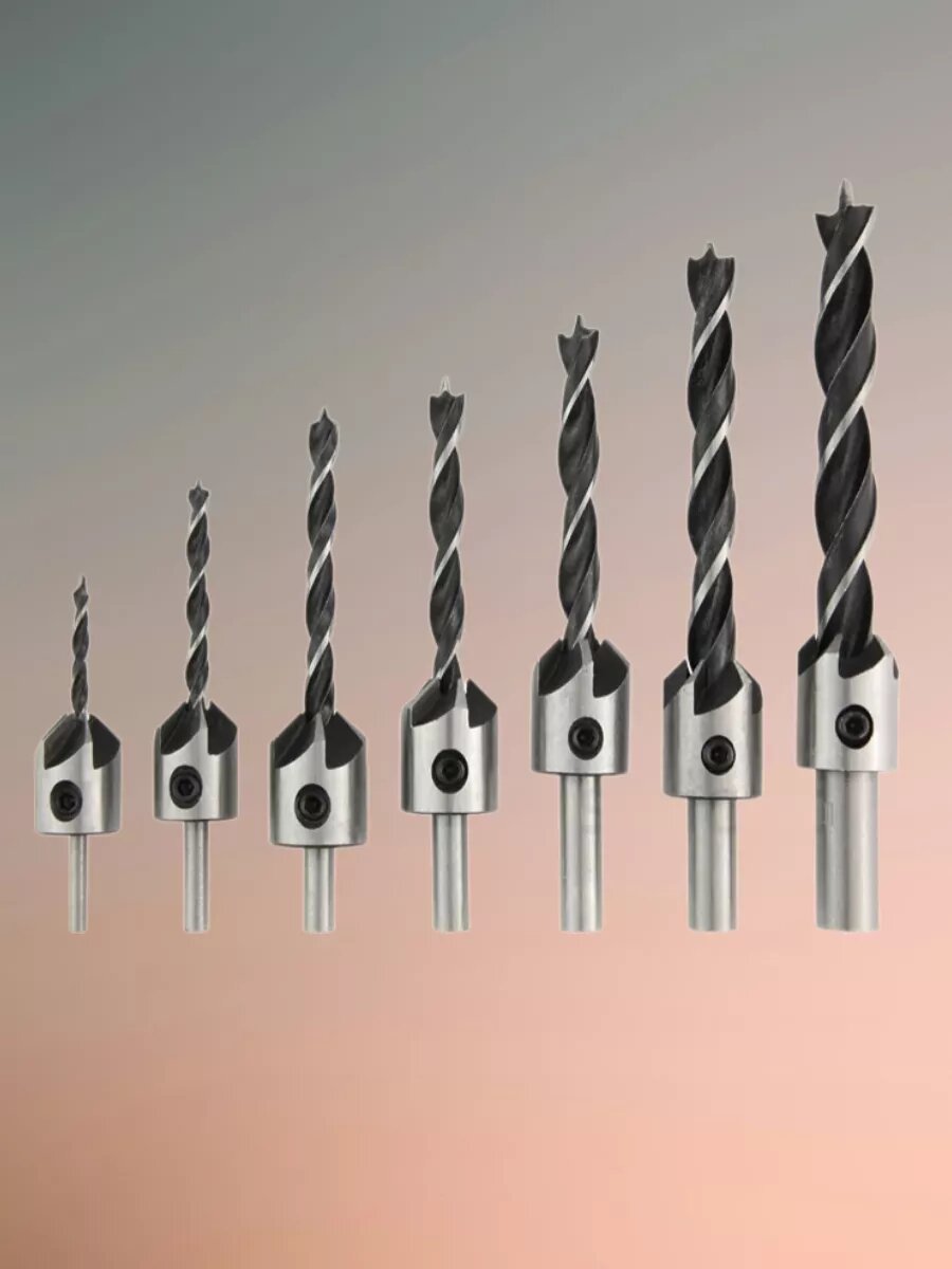 фото Набор сверл по дереву с зенкерами