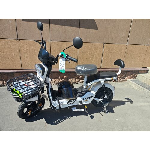 Электроскутер двухместный С педалями электровелосипед T-REX POWER SUPER 54 500W 48V 2024 Белый 49900₽