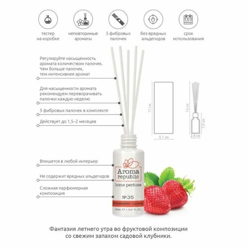 Аромадиффузор AROMA REPUBLIC Strawberry cocktail 30 мл 688₽