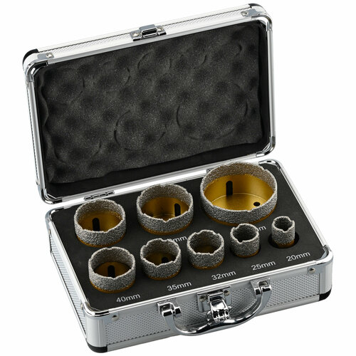 Набор алмазных коронок по керамограниту и плитке на УШМ М14 9200₽