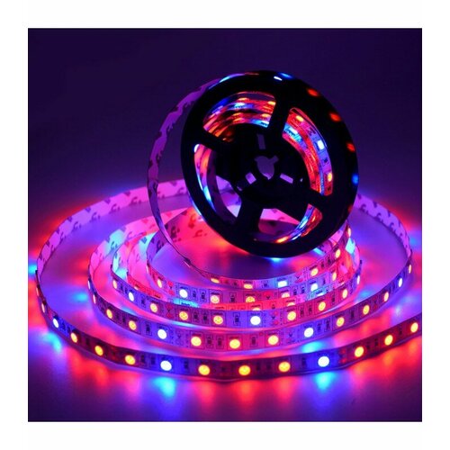 Фито лента для растений 12 В 3 красных 1 синий IP33 5м Катушка 5 метров 4500₽