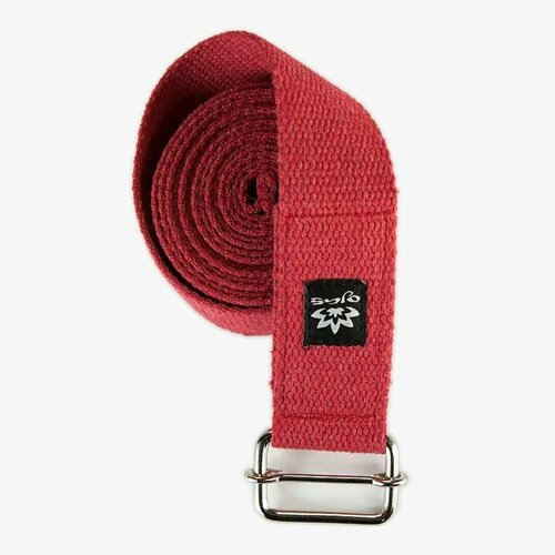 Ремень с пряжкой OJAS Natural 300х4 см, тренировочный ремень для йоги и растяжки