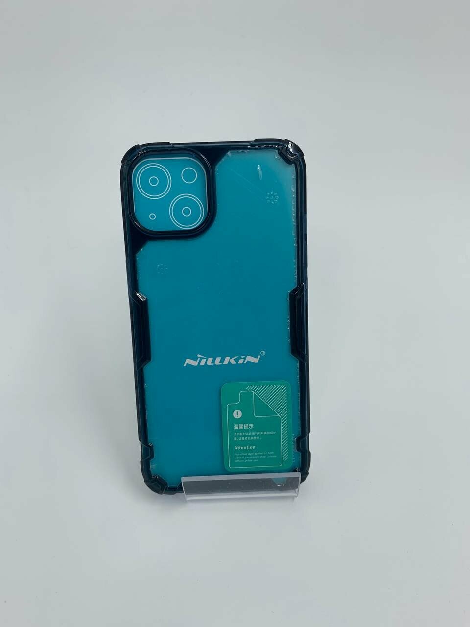 Чехол для iPhone 13 Nillkin, Прозрачный силикон-пластик-черные грани чехол айфон 13