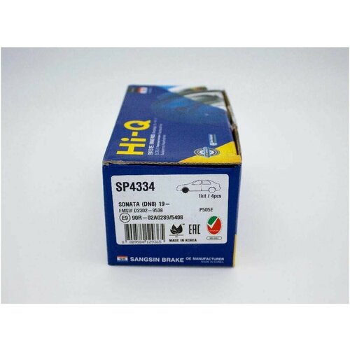 Колодки тормозные передние SANGSIN SP4334 Hyundai Sonata 19- Kia K5 2020- sangsin Hi-Q only 16 2690₽