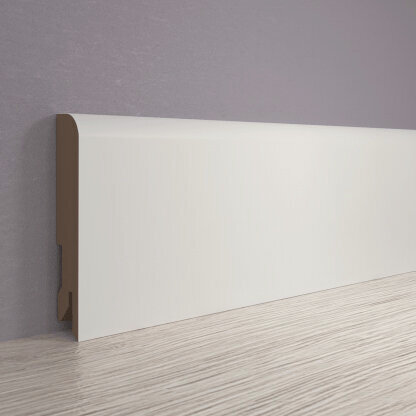 Изображение товара Плинтус МДФ напольный Лука ПЛ 80МДФ, 16х80 мм, длина 2,7 м, белый 4116