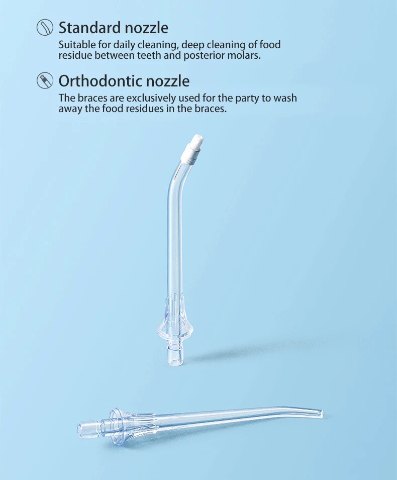 Здоровые зубы после использования ирригатора с новыми насадками