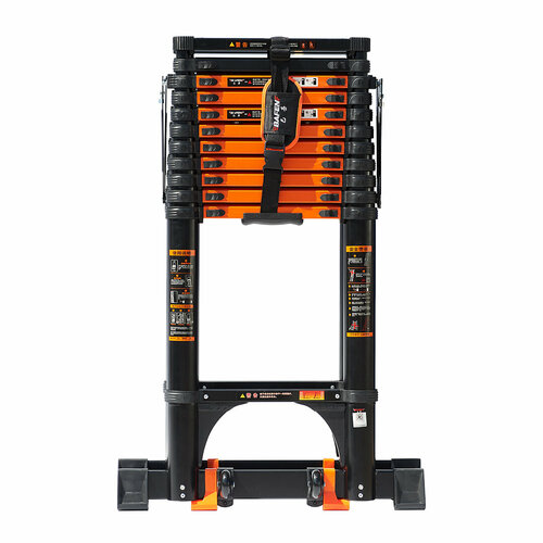 Стремянка телескопическая BAFEN 470WS 4,7 м высота, алюминиевая 12 ступеней, трансформер