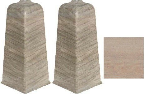 Угол для плинтуса Arbiton Indo, наружный, цвет 138 Дуб Пасадена, 2шт.