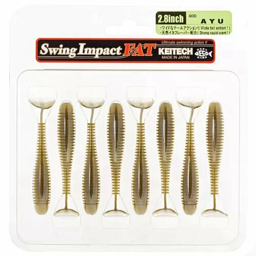 Силиконовая приманка Keitech Swing Impact Fat 2.8 #400 7см. 8шт.