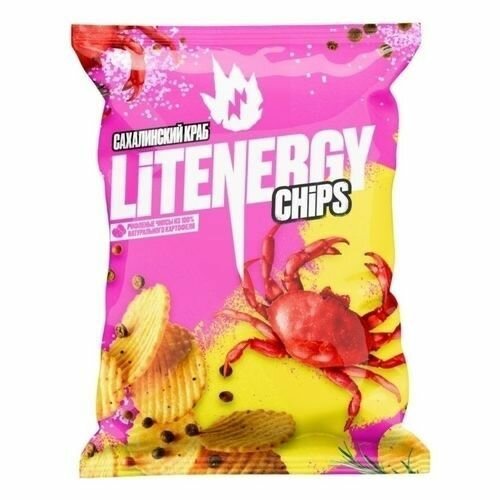 Чипсы картофельные Lit Energy Камчатский краб, 10 шт 120 г