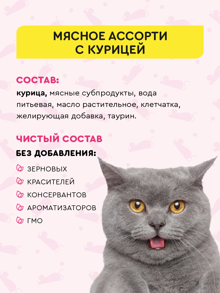 Корм консервированный для стерилизованных кошек вкусмясина с курицей, 240 г х 12 шт. — фото 1