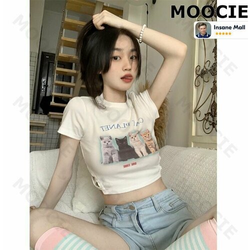 фото Кроп-топ moocie, размер 2xl, белый