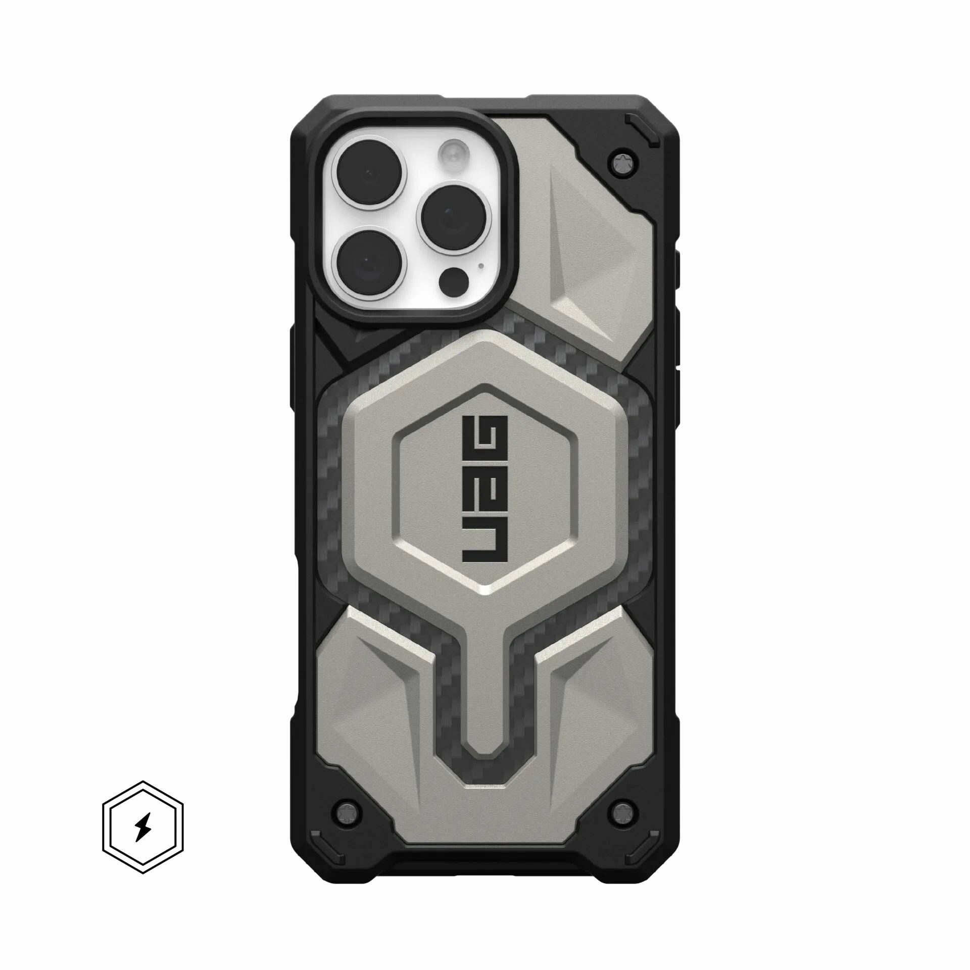 Чехол UAG Monarch Pro с MagSafe для Apple iPhone 16 Pro Max, противоударный, цвет Titanium