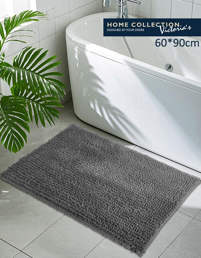 Коврик для ванной Seward Park Home Collection 60x90 см нескользящая основа икеа стиль серый цвет эко-шелк