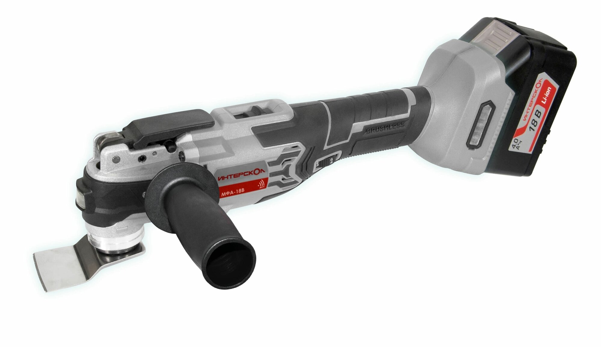 Аккумуляторный реноватор ИНТЕРСКОЛ МФА-18ВМ 19000 кол/мин с АКБ 4 Ач и ЗУ 766.4.1.70