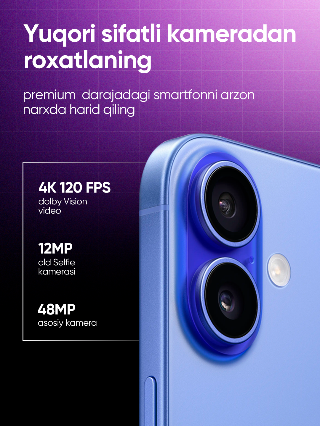 Смартфон Apple iPhone 16 5G, 128GB, Global Esim, FaceID, 5G, 6.1 Super Retina — фото 1