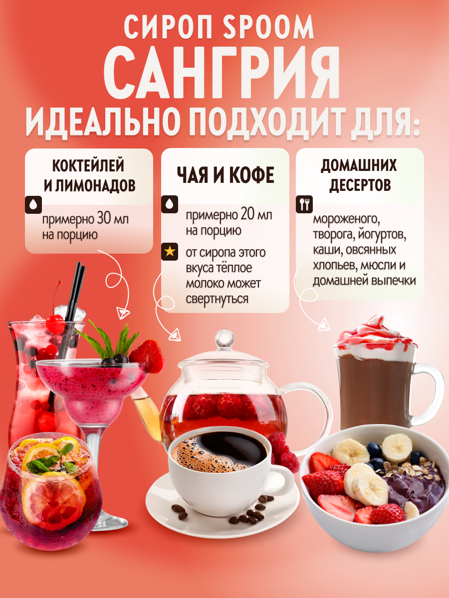 Сироп SPOOM Сангрия 1 л — фото 1