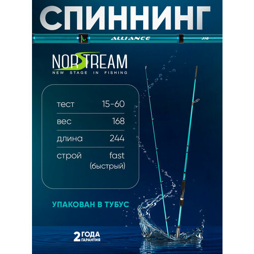 Спиннинг Norstream Alliance Jig ALSJ-802H тест 15 - 60 г, 244см