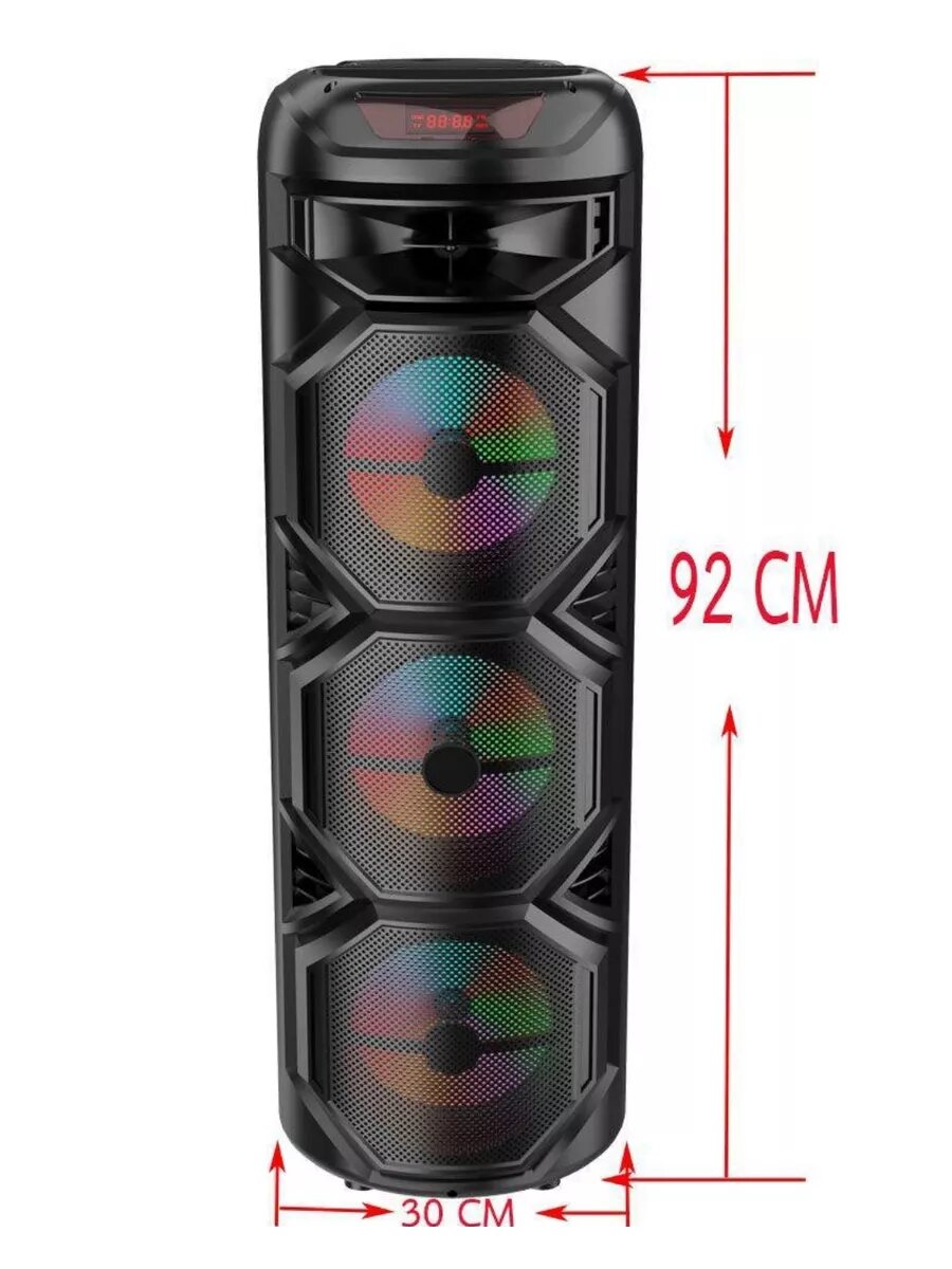 Колонка Sing-e ZQS-8301, с караоке, Bluetooth, FM-радио, пульт ДУ, 92 см,