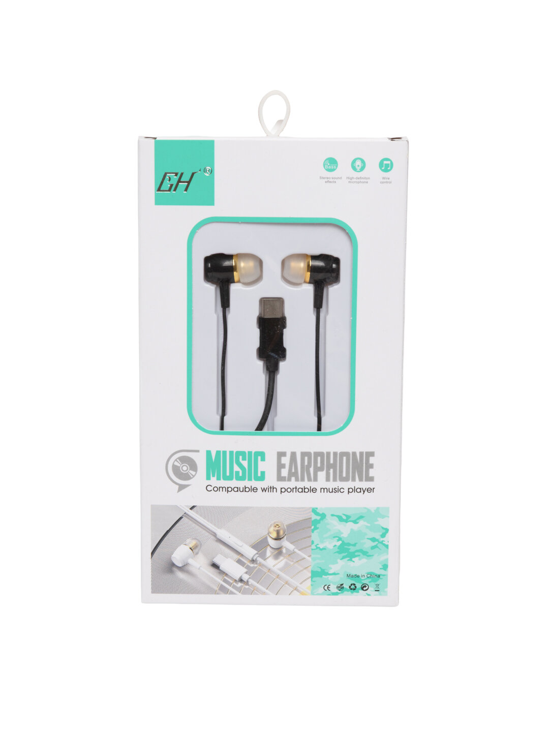 Проводные микрофонные наушники GH R5 TYPE-C, с повышенным вакуумным качеством