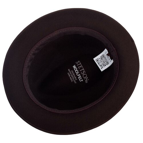 фото Шляпа трилби stetson, шерсть, утепленная, размер 57, коричневый