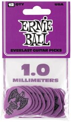 Медиаторы для гитары Ernie Ball 9193 Everlast, 1.0 мм, набор медиаторов из 12 штук