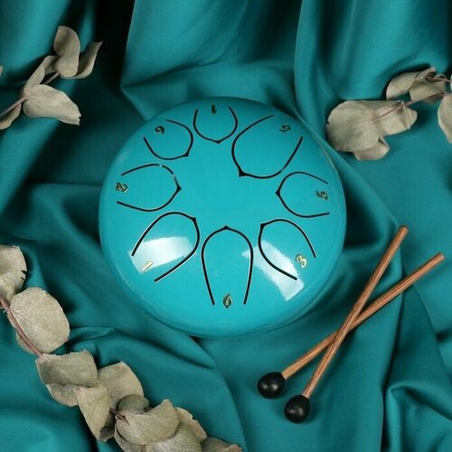 Музыкальный инструмент Глюкофон зеленый 8 лепестков 15 х 9 см 3915₽