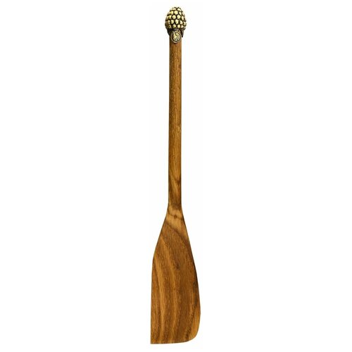 Лопатка деревянная с латунной накладкой Малина узкая