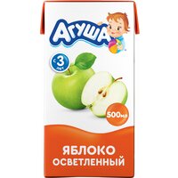 Сок осветленный Агуша Яблоко, c 3 лет, 0.5 л